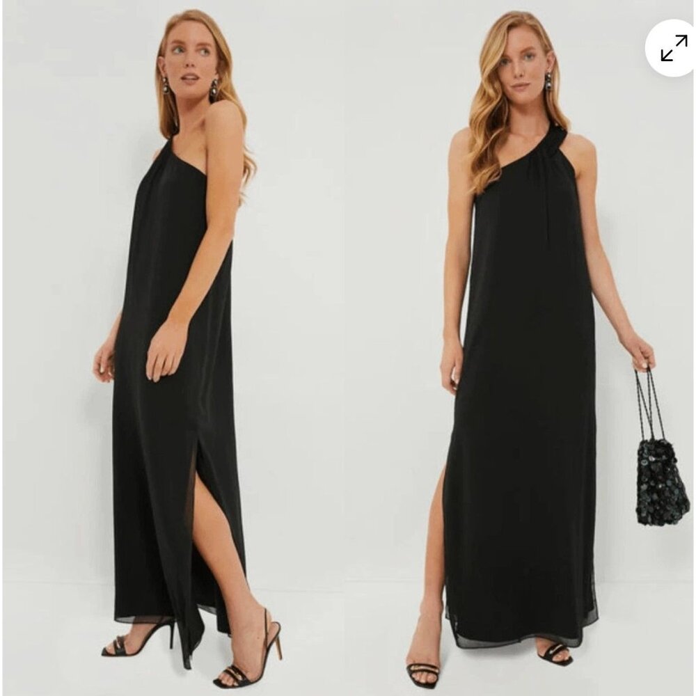 Tuckernuck Black One Shoulder Dress